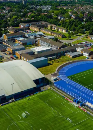 Aerial view of campus