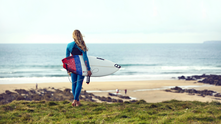 Surfer on the beach