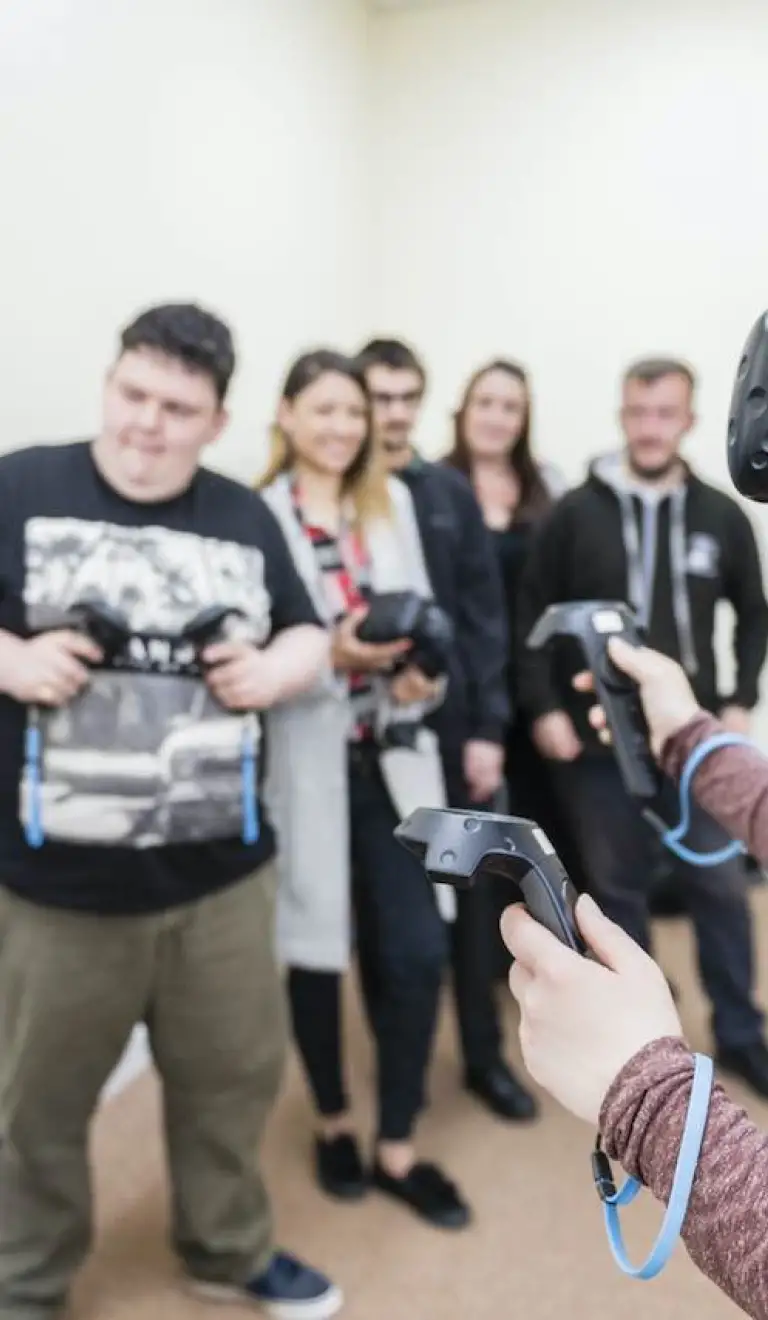 Student using Virtual Reality Headset